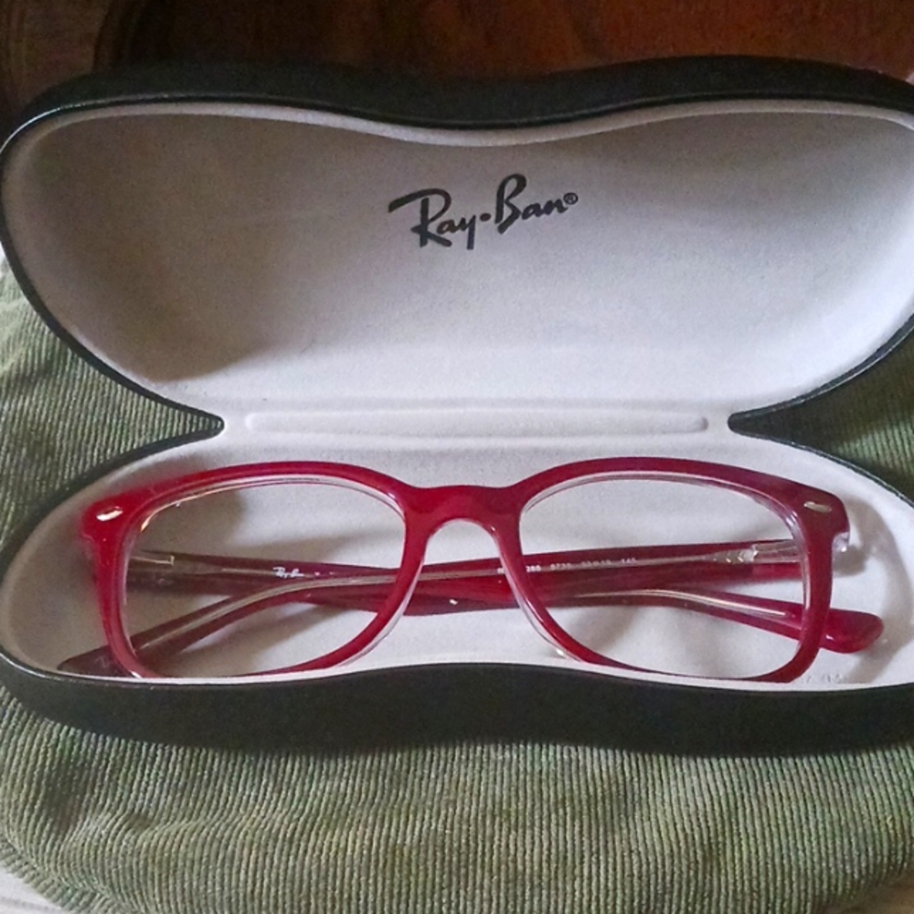 Ray Ban Glasses Frames Red and Grey